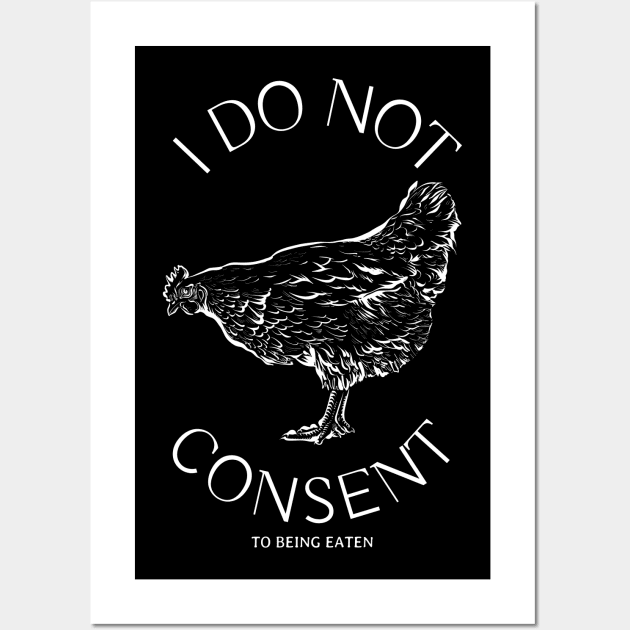 I Do Not Consent to Being Eaten Wall Art by TJWDraws